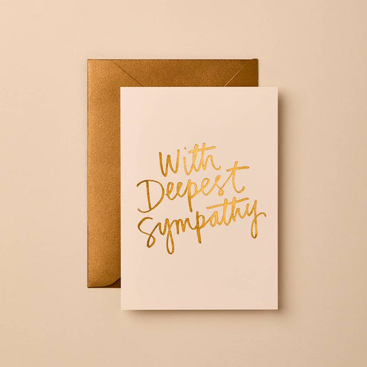 With Deepest Sympathy (Creme) Greeting Card